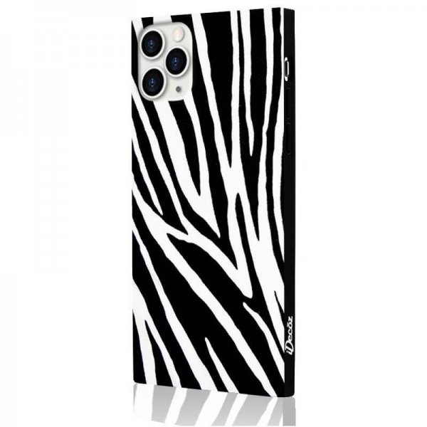 iDecoz iPhone 11 Pro Max Cover Square Case Zebra