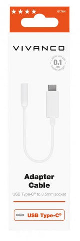 Vivanco Adapter USB Type-C til 3.5mm Hvid