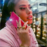 iDecoz iPhone 7 Plus/iPhone 8 Plus Cover Square Case Neon Rosa