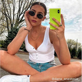 iDecoz iPhone X/Xs Cover Square Case Neon Gul