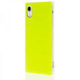 iDecoz iPhone Xr Cover Square Case Neon Gul