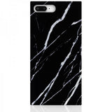 iDecoz iPhone 7 Plus/iPhone 8 Plus Cover Square Case Marmor Sort