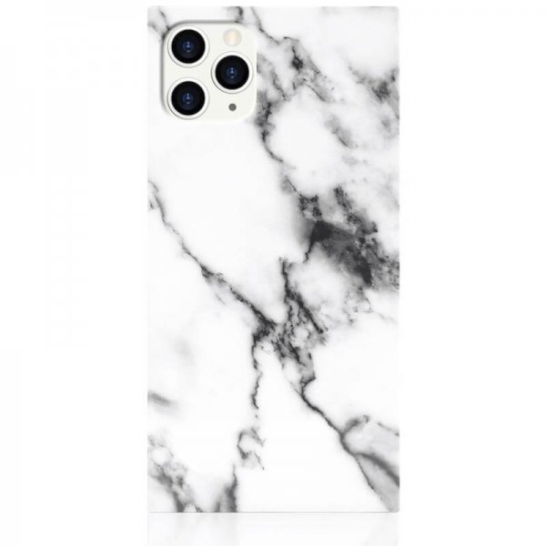 iDecoz iPhone 11 Pro Cover Square Case Marmor Hvid