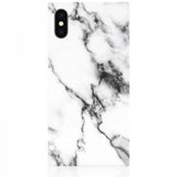iDecoz iPhone X/Xs Cover Square Case Marble Hvid