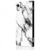 iDecoz iPhone Xr Cover Square Case Marble Hvid