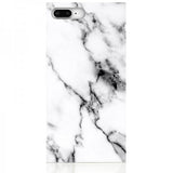 iDecoz iPhone 7 Plus/iPhone 8 Plus Cover Firkantet Marmor Hvid