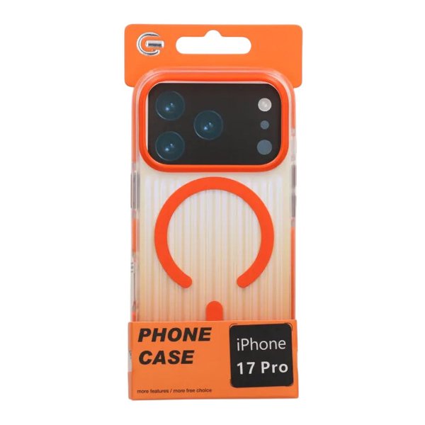 iPhone 17 Pro Cover Bølget MagSafe Orange