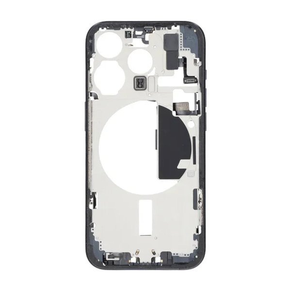 Mellemramme med smådele til iPhone 15 Pro - Blå Titan OEM