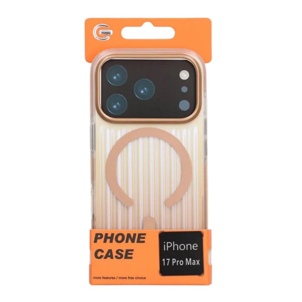 iPhone 17 Pro Max Cover Bølget MagSafe Guld