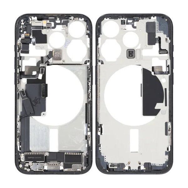 Mellemramme med smådele til iPhone 15 Pro - Blå Titan OEM