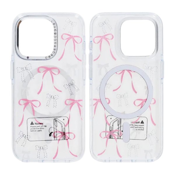 iPhone 15 Pro Max Cover Mønster MagSafe Roset