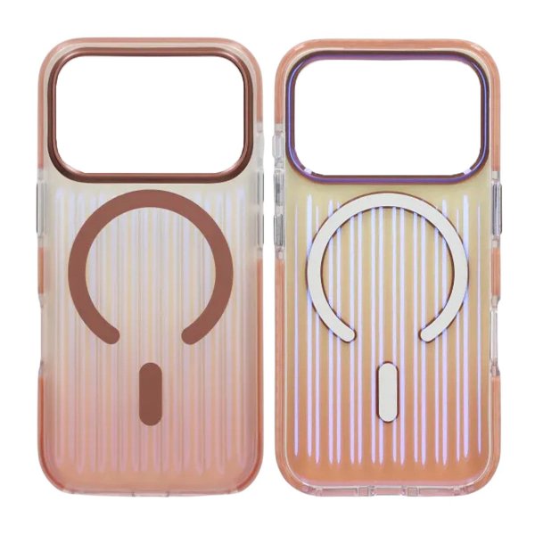 iPhone 17 Pro Max Cover Bølgepap MagSafe Rosaguld