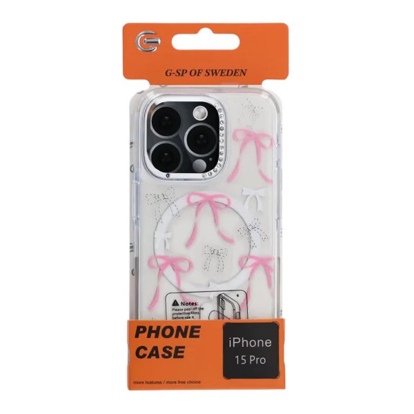 iPhone 15 Pro Cover Mønster MagSafe Roset