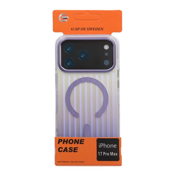 iPhone 17 Pro Max Cover Bølgepap MagSafe Lyslilla