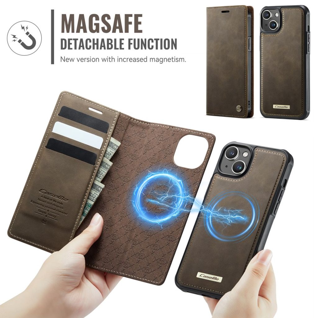 CaseMe iPhone 15 Etui C49 Series Brun