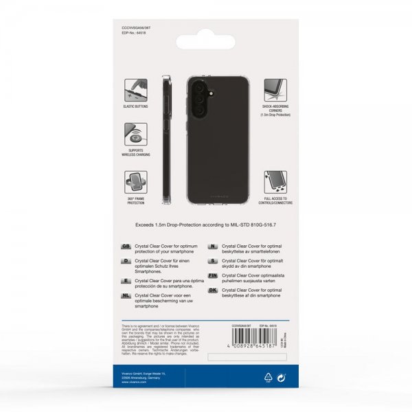 Vivanco Samsung Galaxy A36/Galaxy A56 Cover Crystal Clear Transparent