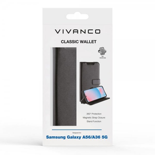 Vivanco Samsung Galaxy A36/Galaxy A56 Etui Classic Wallet Sort