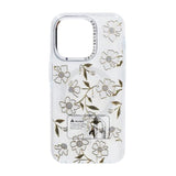 iPhone 15 Pro Cover Mønster MagSafe Blomstergrene