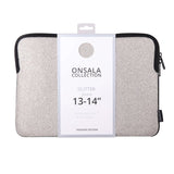 Onsala Sleeve Laptopcover Glitter 14" Sølv