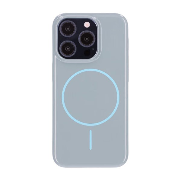 iPhone 15 Pro Cover TPU MagSafe Blank Blå