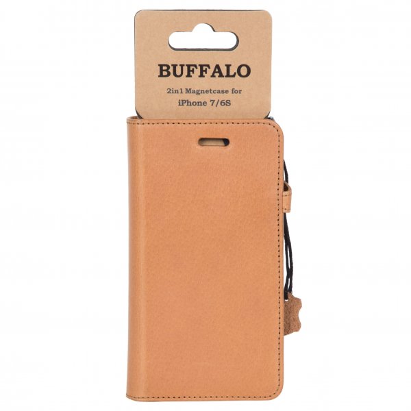 Buffalo iPhone 6/6S Etui 2i1 Magnet Case Cognac