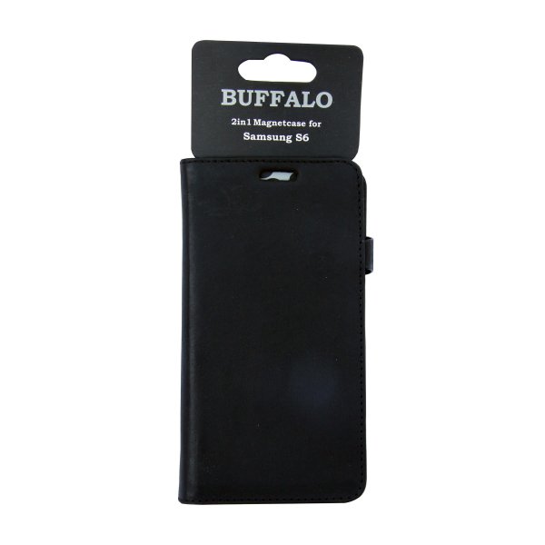 Buffalo Samsung Galaxy S6 Etui 2i1 Magnet Cover Sort