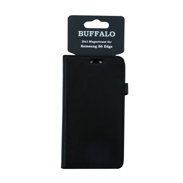Buffalo Samsung Galaxy S6 Edge Cover 2-i-1 Magnet Etui Sort