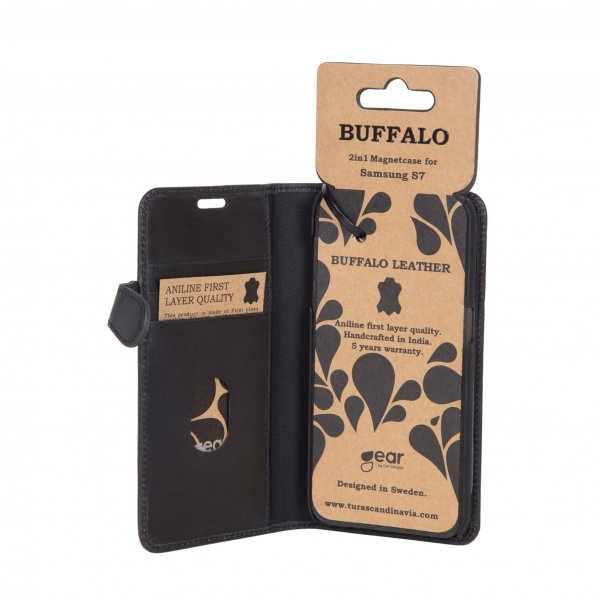 Buffalo Samsung Galaxy S7 Etui 2i1 Magnet Cover Sort