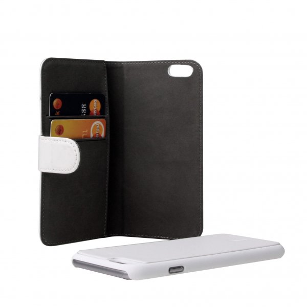 Gear iPhone 6/6S Etui 2 Kortlommer Aftagelig Skal Hvid