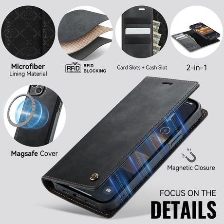CaseMe iPhone 14 Plus/iPhone 15 Plus Etui C49 Series Sort