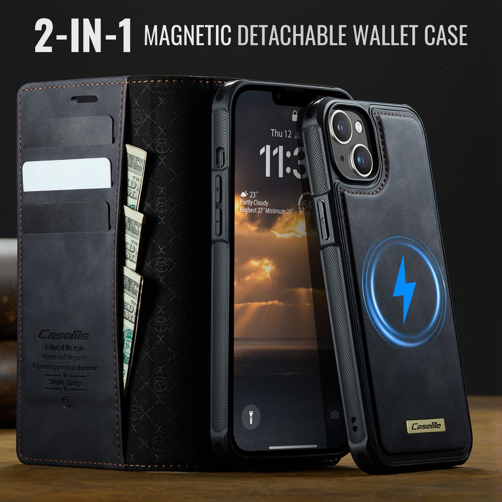 CaseMe iPhone 14 Plus/iPhone 15 Plus Etui C49 Series Sort