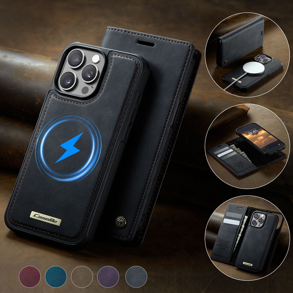 CaseMe iPhone 15 Pro Max Etui C49 Series Sort