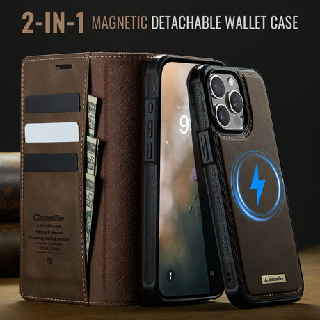 CaseMe iPhone 15 Pro Max Etui C49 Series Brun