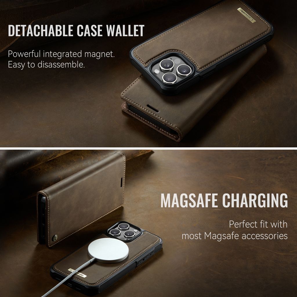 CaseMe iPhone 15 Pro Max Etui C49 Series Brun