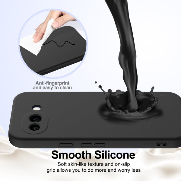 Google Pixel 10a Cover med Rem Silikone MagSafe Sort