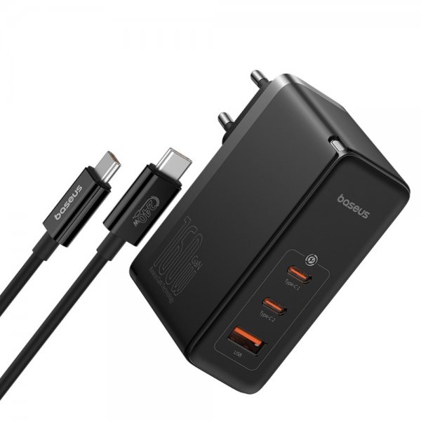 Baseus GaN5 Pro Hurtigoplader 2xUSB-C & 1xUSB-A 160W