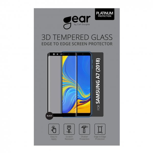 Gear Samsung Galaxy A7 2018 Skærmbeskytter 3D