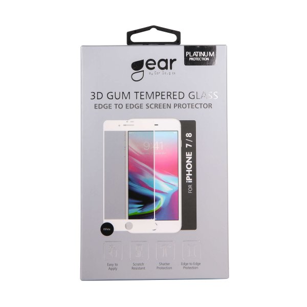 Gear iPhone 7/iPhone 8 Skærmbeskyttelse 3D
