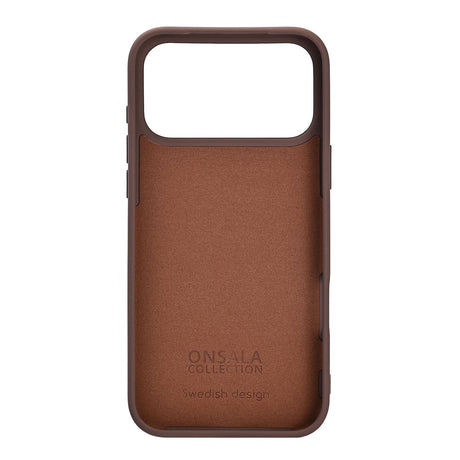 Onsala iPhone 17 Pro Max/iPhone 18 Pro Max Cover med silikonefornemmelse Chokolade