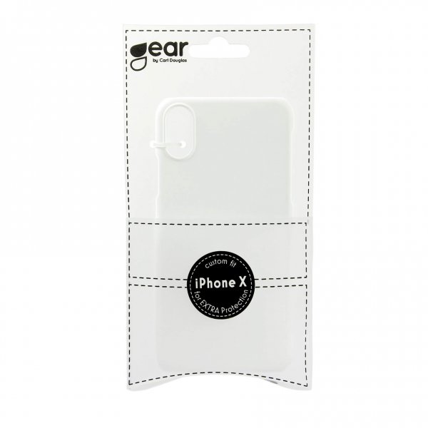 Gear iPhone X/Xs Cover Hårdplast Hvid