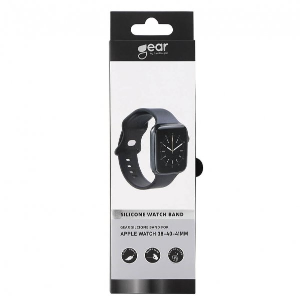 Gear Apple Watch 38/40/41/42mm Silikone Rem Sort