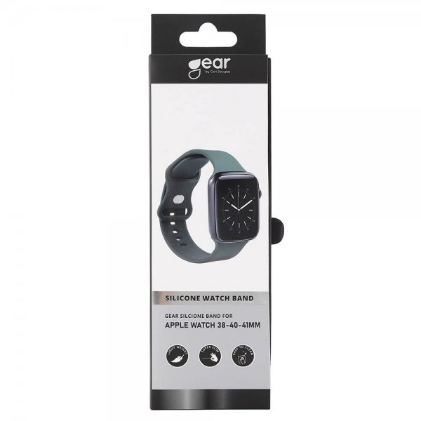 Gear Apple Watch 38/40/41/42mm Rem Silikone Olivengrøn