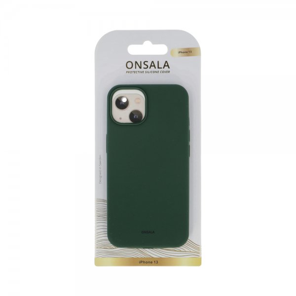 Onsala iPhone 13 Cover Silikone Olive Green