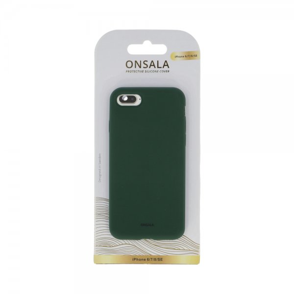 Onsala iPhone 6/6S/7/8/SE Cover Silikone Olivengrøn