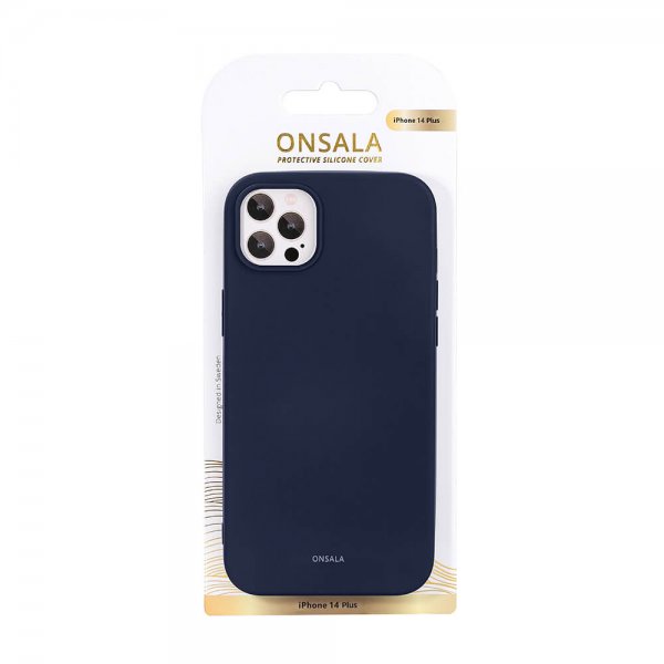 Onsala iPhone 14 Plus Cover Silikone Mørkeblå