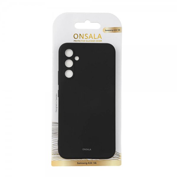 Onsala Samsung Galaxy A34 5G Cover Silikone Sort