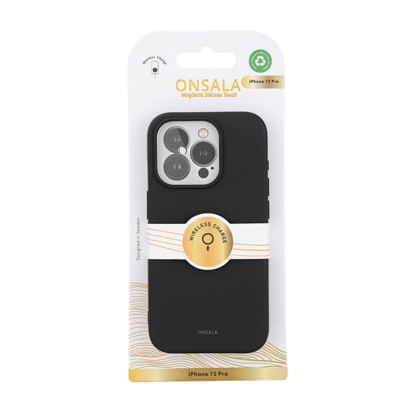 Onsala iPhone 15 Pro Cover Silicone Touch MagSeries Sort