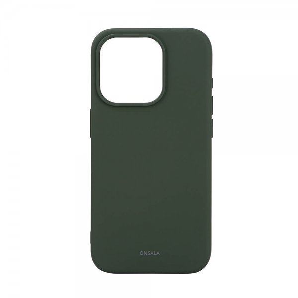 Onsala iPhone 15 Pro Cover Silicone Touch MagSeries Olive Green