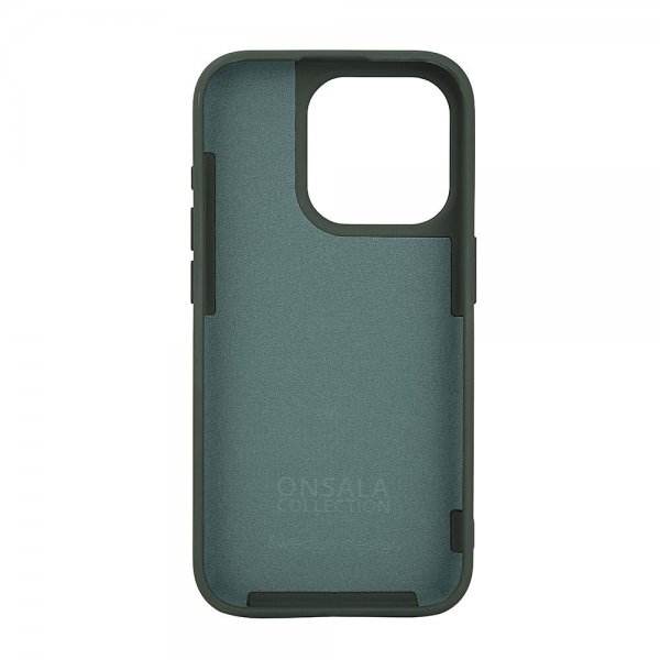 Onsala iPhone 15 Pro Cover Silicone Touch MagSeries Olive Green