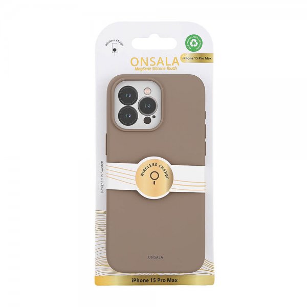 Onsala iPhone 15 Pro Max Cover Silicone Touch MagSeries Summer Sand